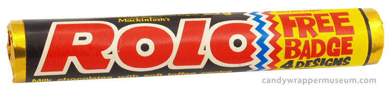 NECCO Rolo Mackintosh 1985 badge offer